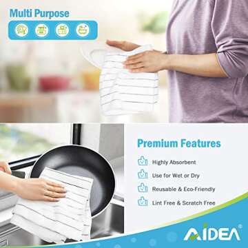 AIDEA Kitchen Towels: Super Absorbent Microfiber for All Needs