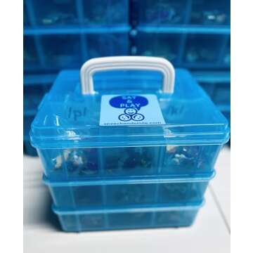 Say & Play Speech Therapy Set - Over 300 Articulation Trinkets in Portable Case - Say and Play Mini Objects Set with Sound Cards