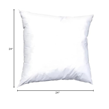 Pillowflex 24x24 Synthetic Down Pillow Insert for Comfort