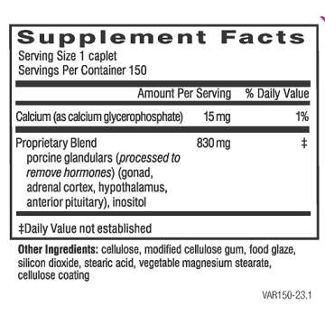 Dr. Wilson's Adrenal Rebuilder 150 Caplets multiglandular Including Adrenal Cortex for Adrenal and HPA Axis Support*