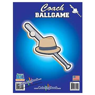 Engaging Coach Ballgame Coloring and Activity Book for Young Sports Fans