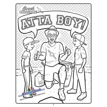 Creative Coach Ballgame Coloring Book for Kids