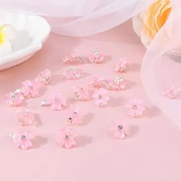 YISSION 20Pcs Flower Hair Clips - Wedding & Kids' Accessories