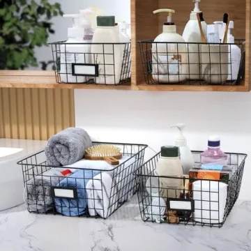 Extra Large Wire Baskets - Ideal for Organizing Spaces