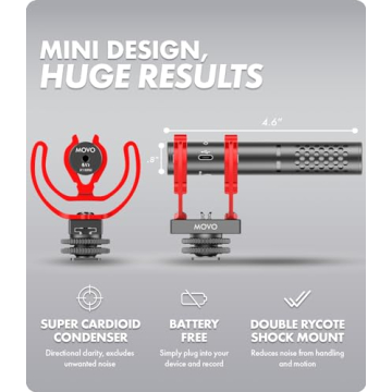 Movo X1-MINI Shotgun Mic - Top Quality Audio for Creators