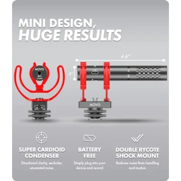 Movo X1-MINI Shotgun Mic - Top Quality Audio for Creators