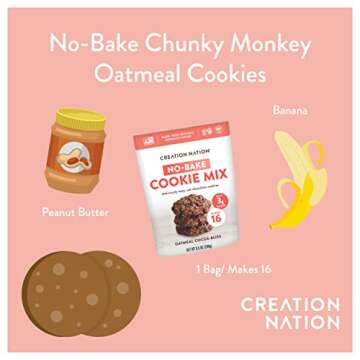 NO BAKE OATMEAL CHOCOLATE COOKIE MIX ~ Makes 16 deliciously easy GLUTEN FREE COOKIES. No baking! "Oatmeal Cocoa Bliss" is Vegan, Gluten Free, Dairy Free, Rice Free, Soy Free