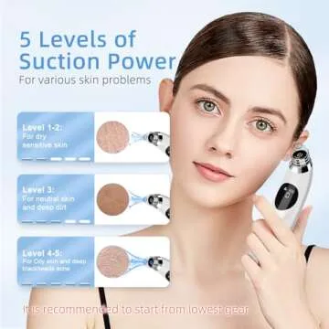 Blackhead Remover Vacuum with HD Camera and 5 Speeds