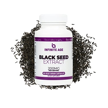 INFINITE AGE Dry Organic Black Seed Oil Extract Capsules, 60 Count - Immune Booster & Antioxidant