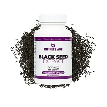 INFINITE AGE Dry Organic Black Seed Oil Extract Capsules, 60 Count - Immune Booster & Antioxidant