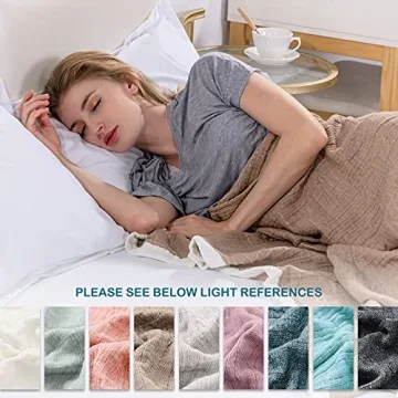 SE SOFTEXLY Throw Blanket - Light Modern Cotton Comfort