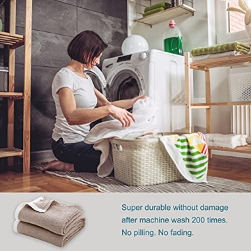 SE SOFTEXLY Throw Blanket - Light Modern Cotton Comfort