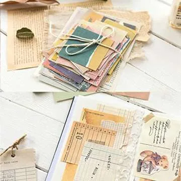 400Pcs Vintage Scrapbook Supplies for Creative Journaling