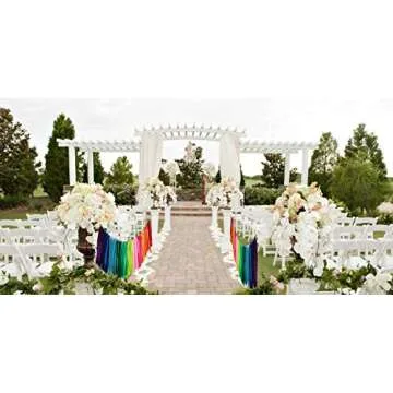 Kingsnow Rainbow Ribbon Garland for Celebrations and Home Decor