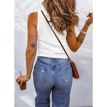 Stylish Dokotoo Women's Waffle Knit Tank Top for Summer Fashion