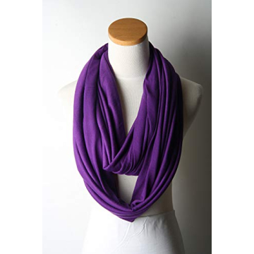 Corciova Purple Soft Infinity Scarf - Lightweight Versatile Wrap
