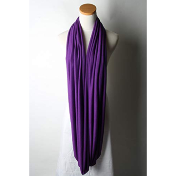 Corciova Purple Soft Infinity Scarf - Lightweight Versatile Wrap