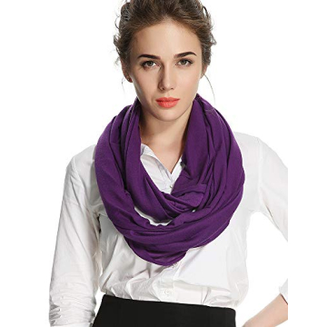 Corciova Purple Soft Infinity Scarf - Lightweight Versatile Wrap
