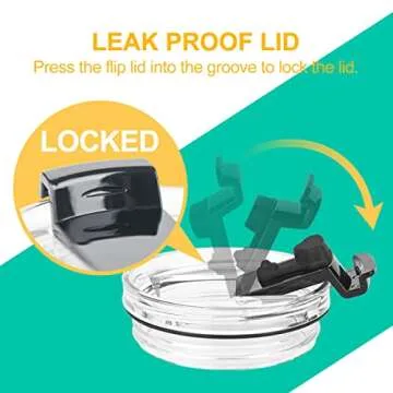 Life's Easy 20oz Stainless Steel Mug w/Handle - Double Wall Insulated Travel Tumbler w/Flip Lid - Leak Proof Tumbler-Thermal Cup for Coffee, Tea & More - Keep Hot & Cold Drinks (White, 20 oz)