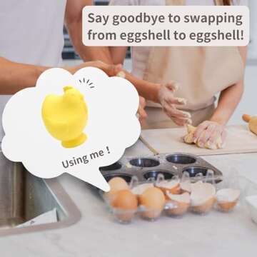 Seki Japan Silicone Egg Separator Egg Yolk and White Chicken Legs Swallow Release Kitchen Egg Gaget