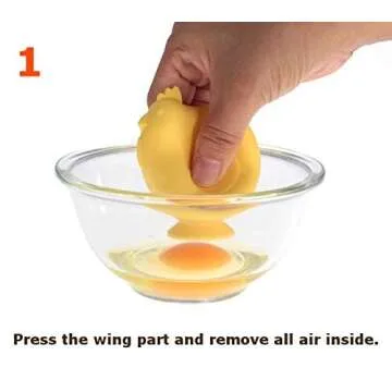 Seki Japan Silicone Egg Separator Egg Yolk and White Chicken Legs Swallow Release Kitchen Egg Gaget