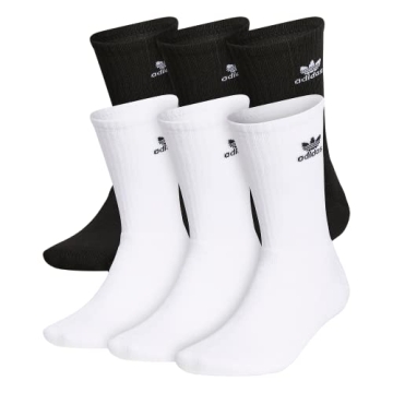 Adidas Originals Trefoil Crew Socks (6-Pair Set) - Stylish & Comfortable White/Black