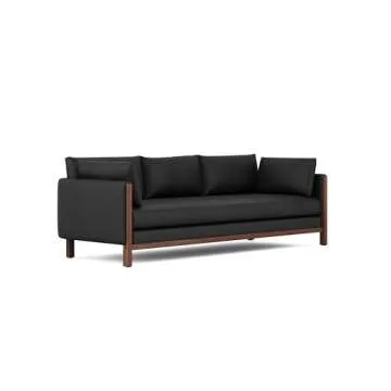 Valencia Matera Luxurious Black Leather Sofa