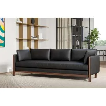 Valencia Matera Luxurious Black Leather Sofa