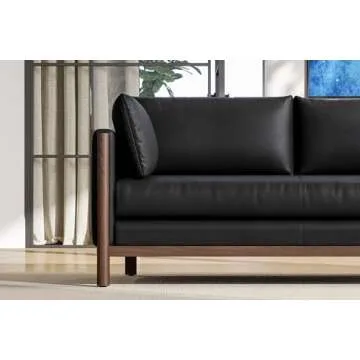 Valencia Matera Luxurious Black Leather Sofa
