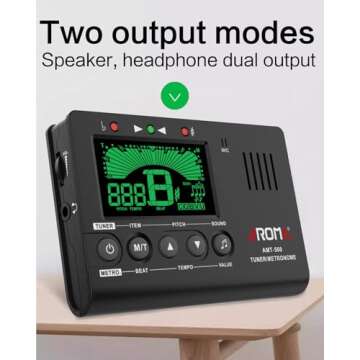 Ulumac Aroma 3 in 1 Metronome Tuner for All Instruments - Guitar, Bass, Violin, Ukulele, Trumpet, Clarinet, Flute, Chromatic - Accurate Digital Tuner, Metronome, Tone Generator, Easy Operation