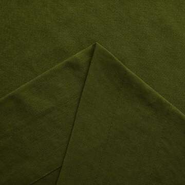 DWCN Olive Green Sheer Curtains Semi Transparent Voile Rod Pocket Curtains for Bedroom and Living Room, 42 x 84 inches Long, Set of 2 Panels