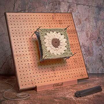 Olikraft Crochet Blocking Board with 50 Pins for Perfect Projects