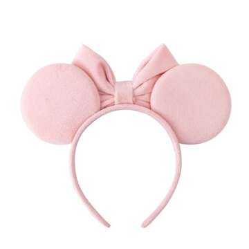 KARETT Mouse Ears Bow Headbands - Sparkle Minnie Ears for Parties & Costumes