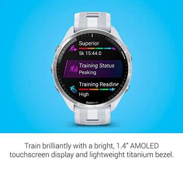 Garmin Forerunner® 965 Running Smartwatch, Colorful AMOLED Display, Training Metrics and Recovery Insights, Whitestone and Powder Gray