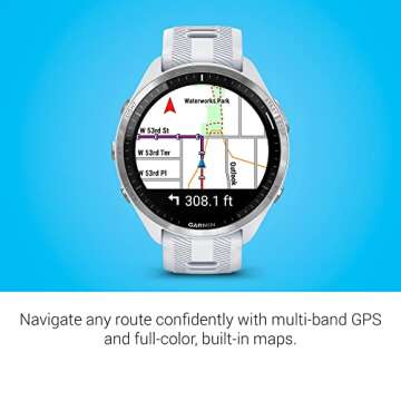 Garmin Forerunner® 965 Running Smartwatch, Colorful AMOLED Display, Training Metrics and Recovery Insights, Whitestone and Powder Gray