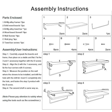 COZIA Floating Shelves Rustic Wood Decor Set of 2
