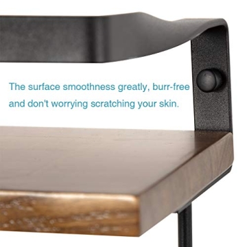 COZIA Floating Shelves Rustic Wood Decor Set of 2