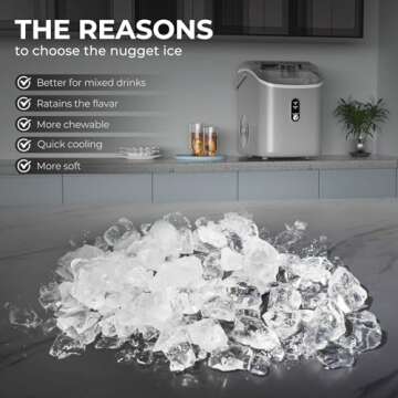 Nugget Ice Maker - Enjoy Soft Chewable Ice Quickly