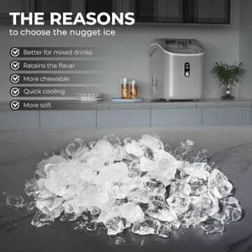 Nugget Ice Maker - Enjoy Soft Chewable Ice Quickly