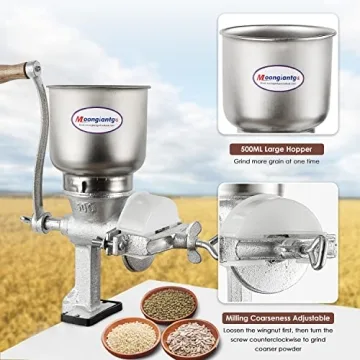 Moongiantgo Corn Grinder for Manual Grain Crushing