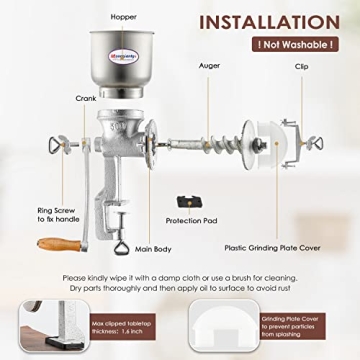 Moongiantgo Corn Grinder for Manual Grain Crushing