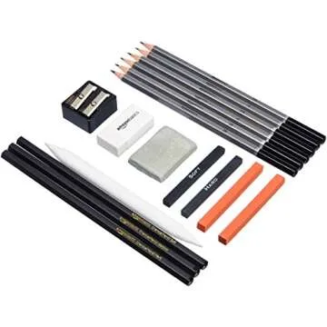 Buy Amazon Basics 17-Piece Drawing Kit for All Artists