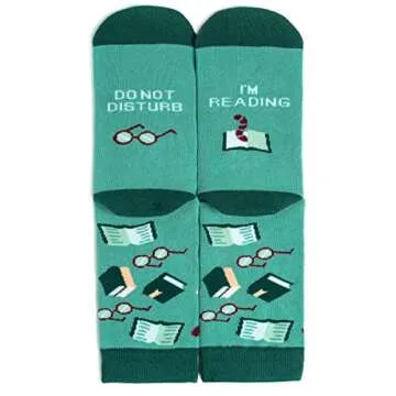 Lavley Nerd Socks for Book Lovers - Funny Reading Gifts