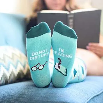 Lavley Nerd Socks for Book Lovers - Funny Reading Gifts