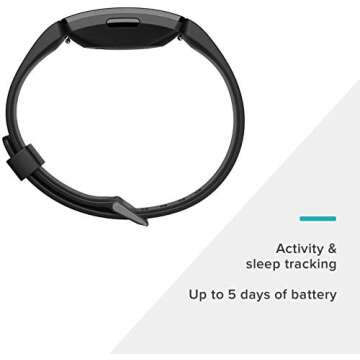 Fitbit Inspire HR Heart Rate & Fitness Tracker, One Size - S & L Bands Included (International Version)