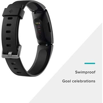 Fitbit Inspire HR Heart Rate & Fitness Tracker, One Size - S & L Bands Included (International Version)