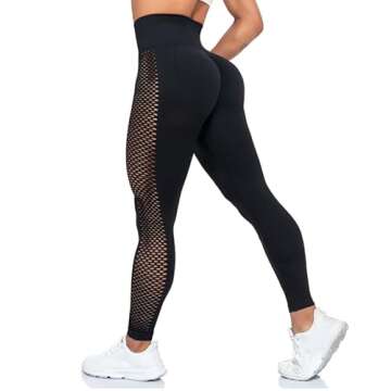 MGULEEYI Butt Lifting Leggings for Women High Waist Seamless Workout Yoga Leggings Gym Compression S...