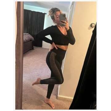 MGULEEYI Butt Lifting Leggings for Women High Waist Seamless Workout Yoga Leggings Gym Compression Sexy Yoga Pants (Black,S,Small)…