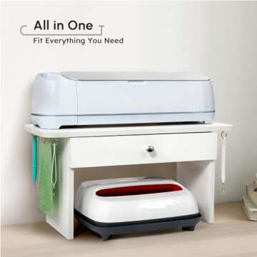 𝐂𝐫𝐚𝐟𝐢𝐭 Desktop Storage Organizer Riser for Cricut Machines, Organization and Stora...