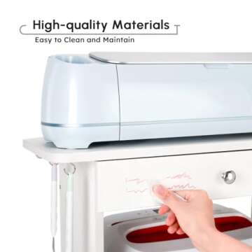 𝐂𝐫𝐚𝐟𝐢𝐭 Desktop Storage Organizer Riser for Cricut Machines, Organization and Storage Table Desk Stand Legs with Accessories and Supplies Organizer Tools Holder, Save Table or Desk Space